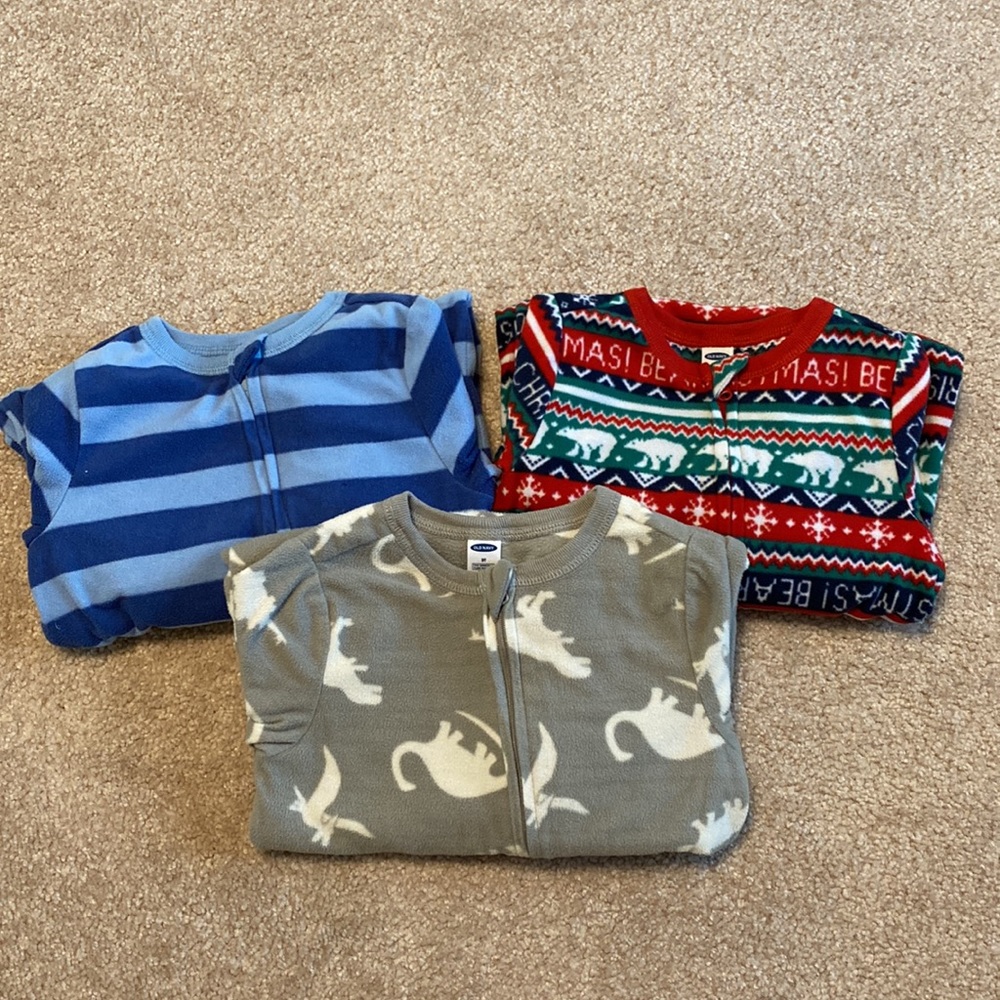 Old Navy toddler boy fleece footie pajamas